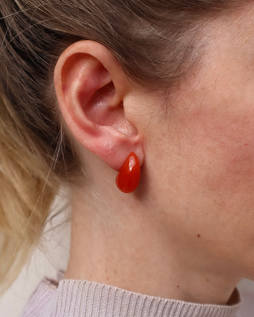 Baisse Tangerine quartz earrings