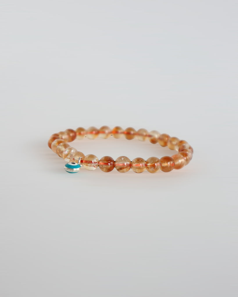 Citrine evil eye bracelet