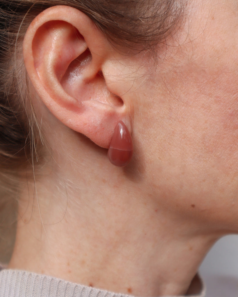 Baisse Guava quartz earrings