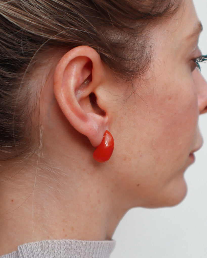 Baisse Tangerine quartz earrings