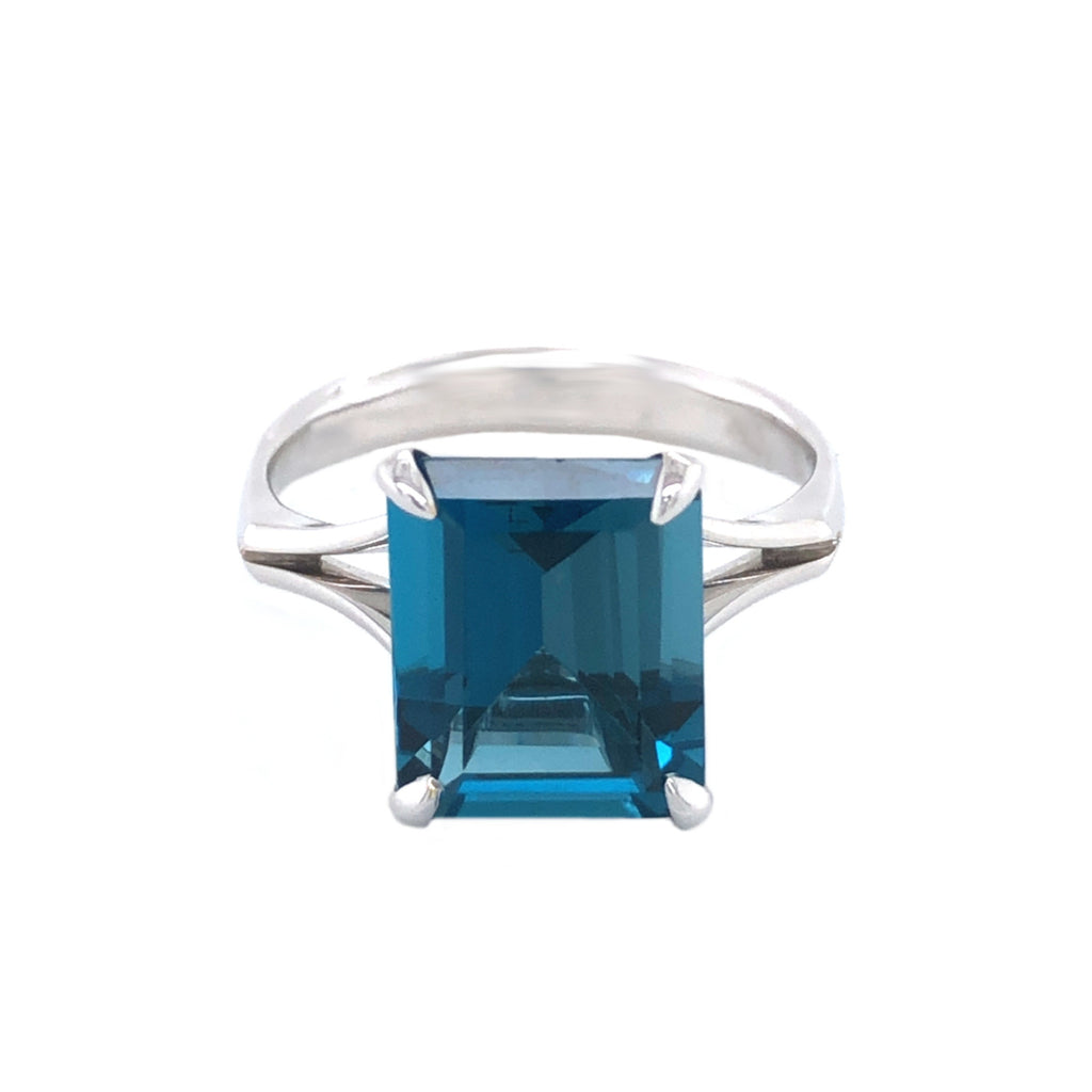 Art Deco London blue Topaz Ring