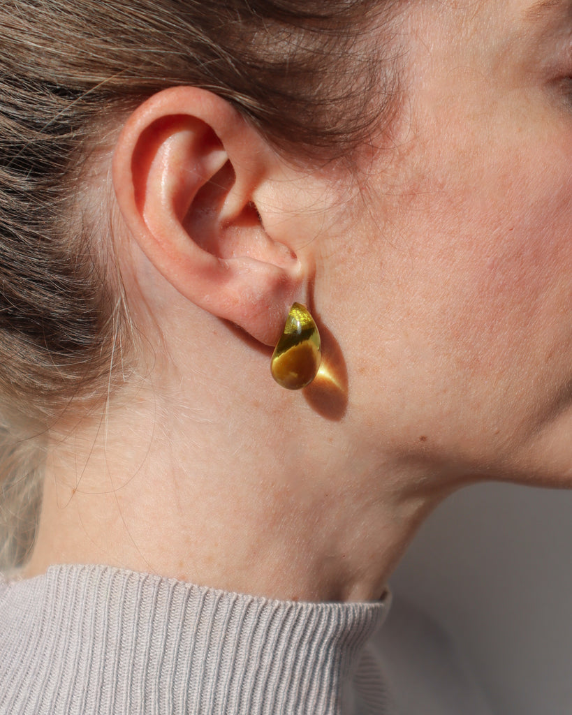 Baisse green gold earrings