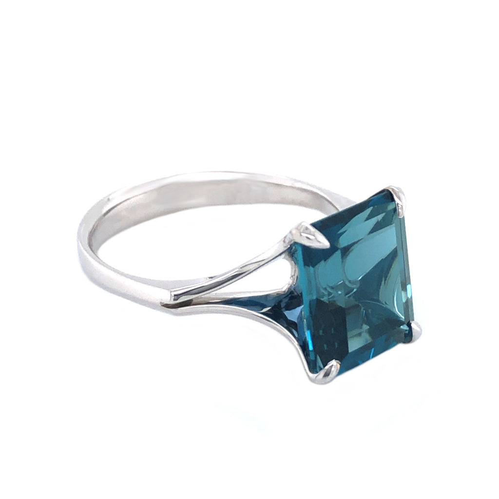 Art Deco London blue Topaz Ring