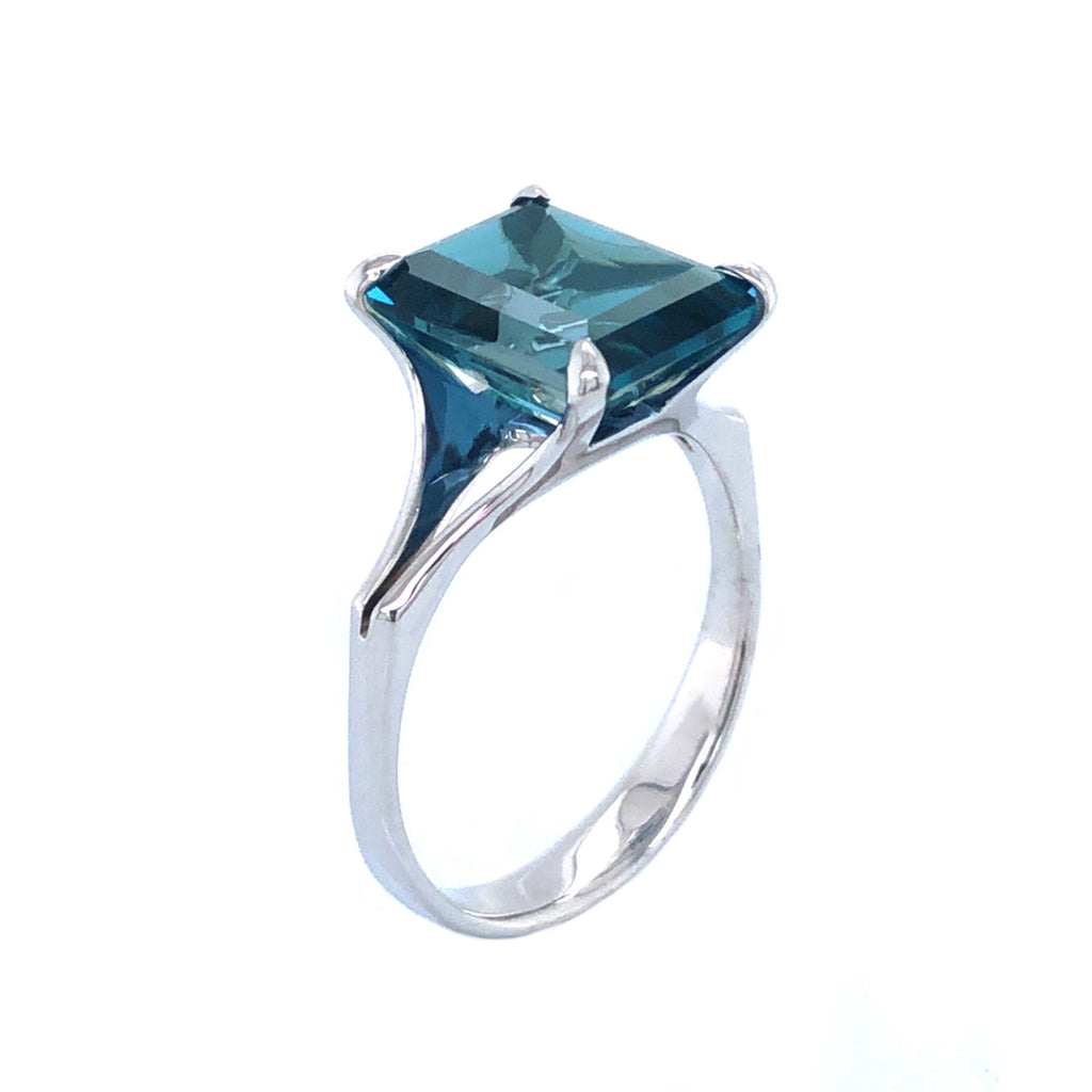 Art Deco London blue Topaz Ring