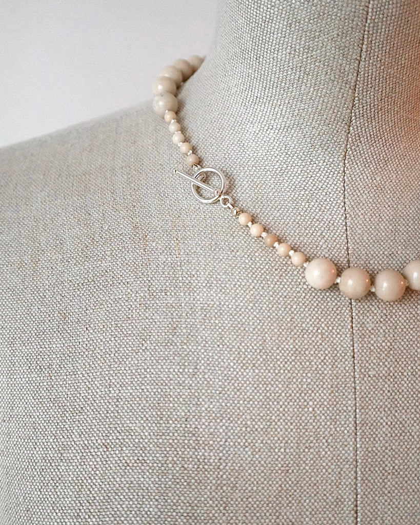 White Jade beaded necklace