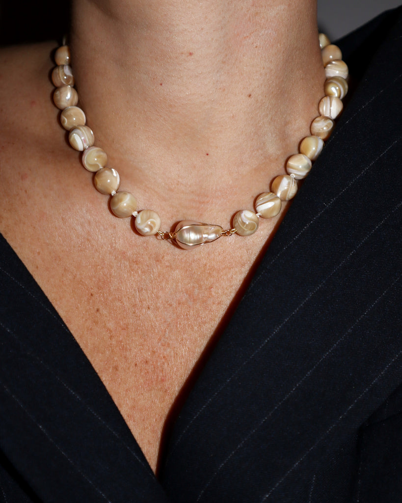 Mother of Pearl Baroque Collar